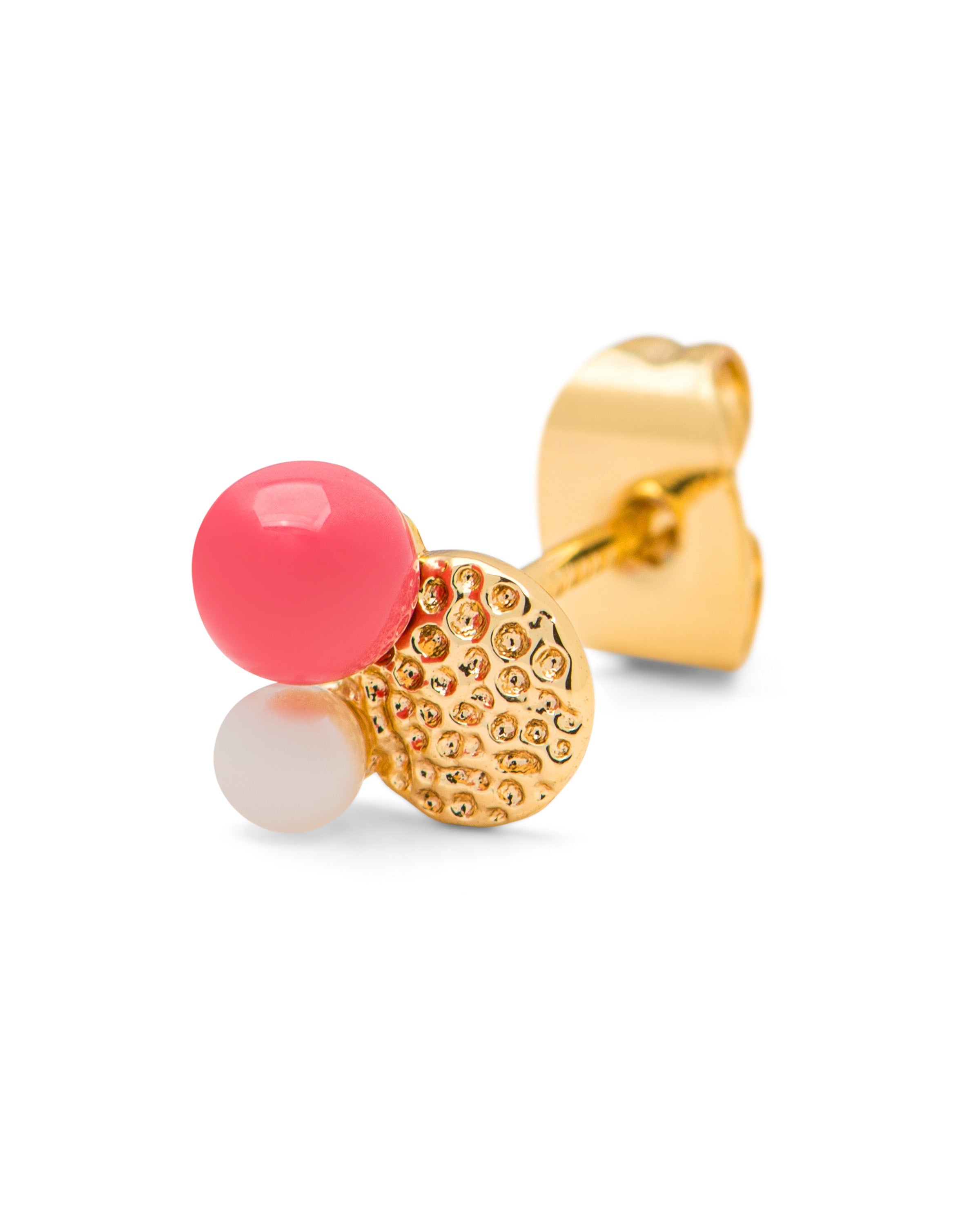 Bouquet Plate ørestik - forgyldt